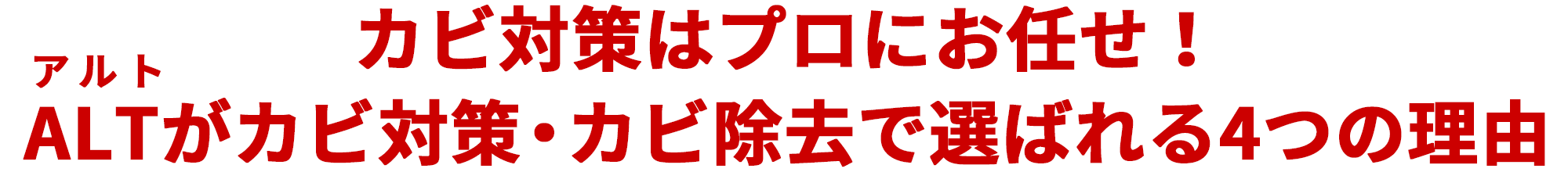 カビ対策はプロにお任せ!ALT(アルト)がカビ対策・カビ除去で選ばれる4つの理由