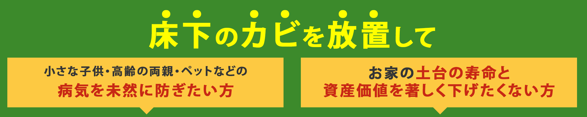 床下のカビを放置して