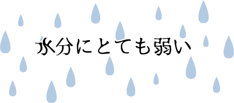 水分に弱い